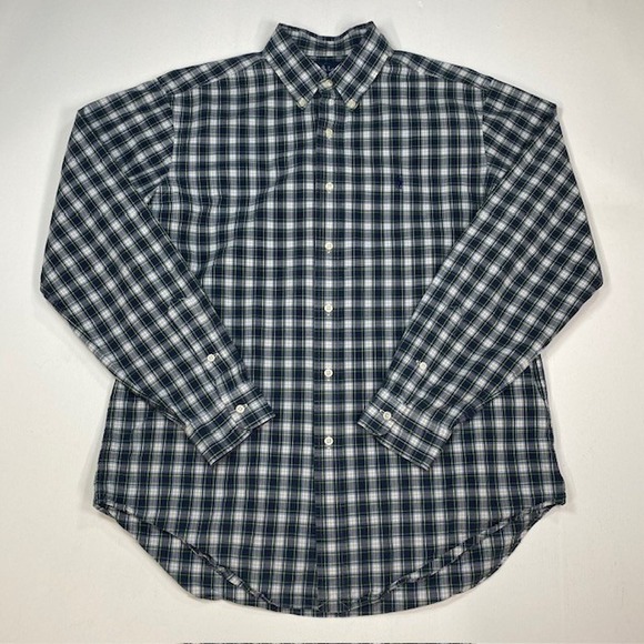 Ralph Lauren Other - Ralph Lauren Mens Classic Fit Plaid Button Down Shirt Navy Blue Green Large L